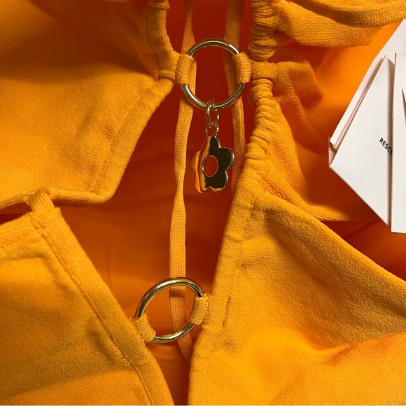 New Sandro Knit Bodysuit With Ring Details in Orange - Picture 8 of 10